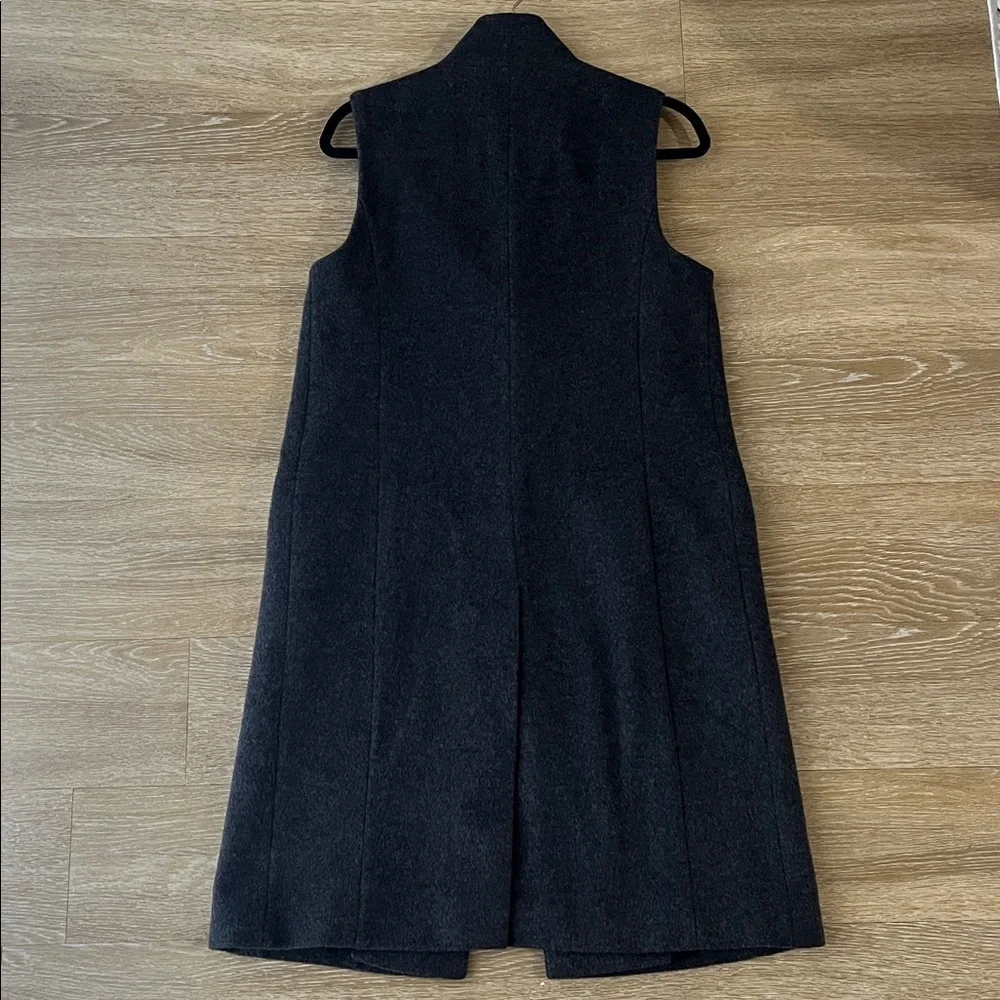 Intermix Wool Cashmere Top Coat Blazer Vest Duster Gray size Medium